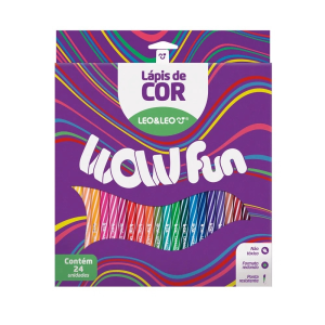 Lápis de Cor 24 Cores WOW Fun Leo&Leo
