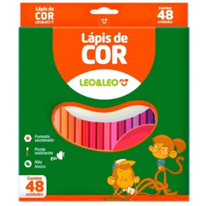 Lápis de Cor 48 Cores Leo&Leo