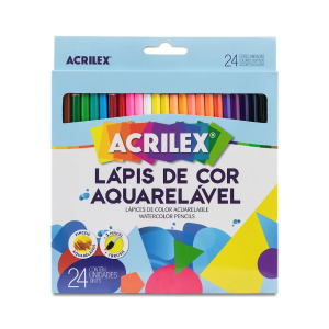 Lápis de Cor 24 Cores Aquerelável Acrilex