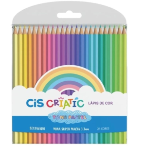 Lápis de Cor 24 Cores Criatic Tons Pastel Cis