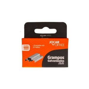 Grampos Galvanizados 26/6 Jocar Office c/1000 Unidades