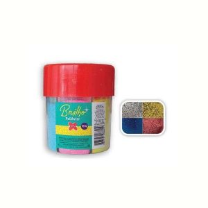 Glitter Poliéster 100g c/4 Cores