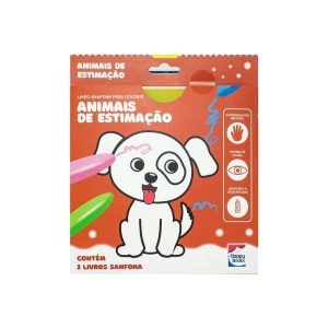 Livro Sanfona p/ Colorir Animais de Estimação