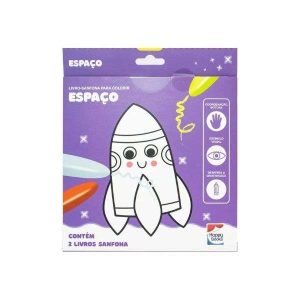 Livro Sanfona p/ Colorir Espaço