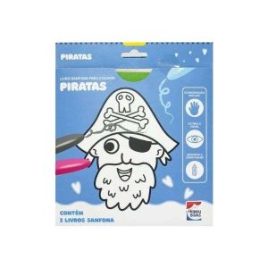 Livro Sanfona p/ Colorir Piratas