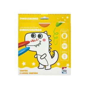 Livro Sanfona p/ Colorir Dinossauros