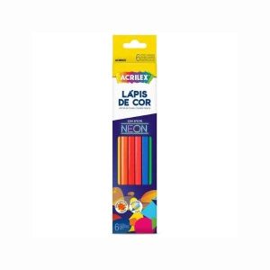 Lápis de Cor 6 Cores Neon Acrilex