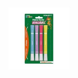 Marca Texto Apagável 4 Cores Leo&Leo