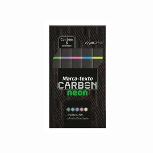 Marca Texto Carbon 5 Cores Neon Jocar Office