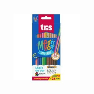 Lápis de Cor 24 Cores Mega Soft Color Tris