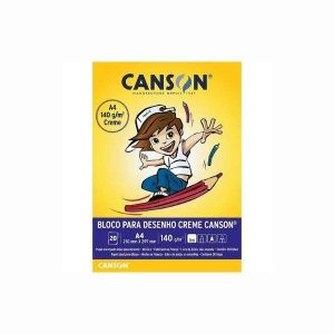 Bloco de Desenho Creme 140g/m² A4 Canson