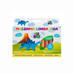 Massa de Modelar Longa Vida Pastilina 12 Cores Giotto