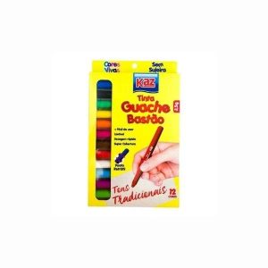 Tinta Guache em Gel 12 Cores Kaz
