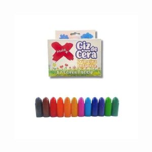 Giz de Cera 12 Cores Primeira Infância Make+