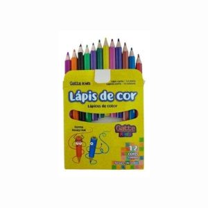 Lápis de Cor 12 Cores Triangular Jumbo Gatte Kids