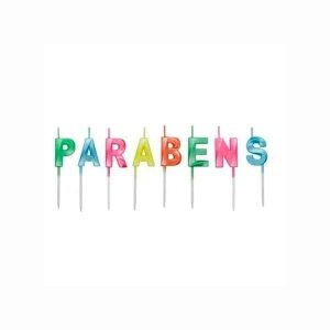 Vela Parabéns Colorida Make+