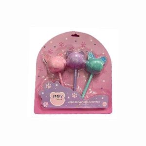 Kit de Canetas Pompom Gatinhos Fofy