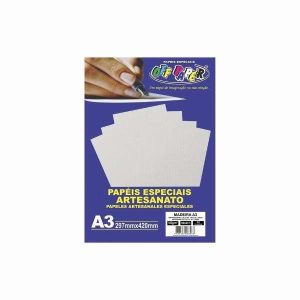 Papel Madeira Branco A3 180g/m² 50 fls Off Paper