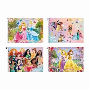 Caderno Espiral Cartografia e Desenho Princesas 80 fls Tilibra
