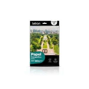 Papel Fotográfico Brilho A4 180g/m² 20 fls Letron