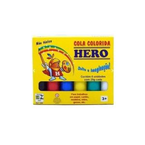 Cola Colorida 6 Cores 25g Hero