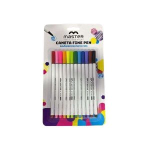 Caneta Fine Pen 12 Cores Master