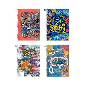 Caderno Espiral 10 Matérias Arte Urbana 160 fls Smart