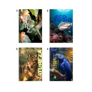 Caderno Espiral 15 Matérias Nature 240 fls Smart