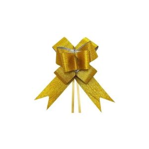 Laço Fácil M Dourado Glitter Un