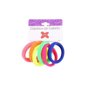 Elástico de Cabelo Colorido 6 Un