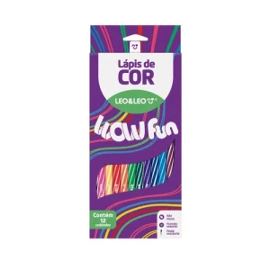 Lápis de Cor 12 Cores Leo&Leo WOW Fun