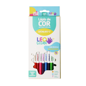 Lápis de Cor 12 Cores Leo&Leo LeoClean