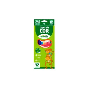 Lápis de Cor 12 Cores Leo&Leo Linha Eco