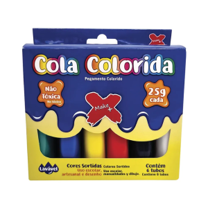 Cola Colorida 25g Make+ com 6 Cores