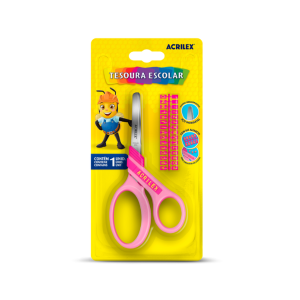 Tesoura Escolar Acrilex Alfabeto