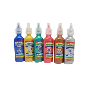 Tinta Dimensional Acrilex 20ml Metallic Relevo 3D