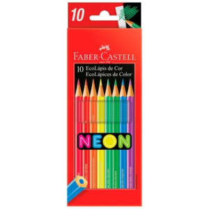 Lápis de Cor 10 Cores Faber-Castell EcoLápis NEON