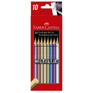 Lápis de Cor 10 Cores Faber-Castell EcoLápis Metalic