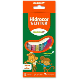 Hidrocor 8 Cores Leo&Leo Glitter
