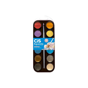 Aquarela 12 Cores Cis Metálicas