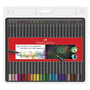 Hidrocor 24 Cores Faber-Castell EcoLápis SuperSoft
