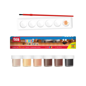 Tinta Guache 6 Cores 15ml Tris Tons de Pele