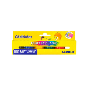 Tempera Guache 6 Cores 15ml Acrilex