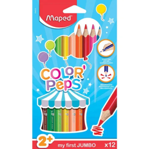 Lápis de Cor 12 Cores Maped Jumbo