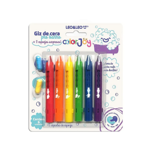Giz de Cera Para Banho 6 cores Leo&Leo ColorJoy