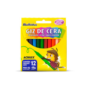 Giz de Cera 12 Cores Acrilex