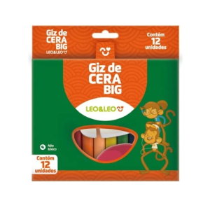 Giz de Cera 12 cores Leo&Leo Big