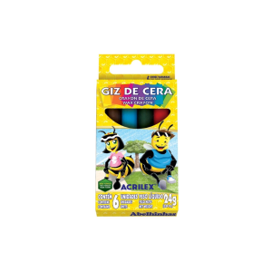 Giz de Cera 6 Cores Acrilex 24g
