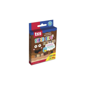 Massa de Modelar 6 Cores Tris Super Soft Tons de Pele