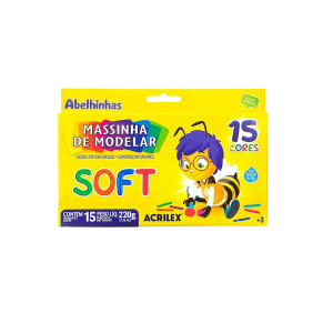 Massa de Modelar 12 Cores Acrilex Soft